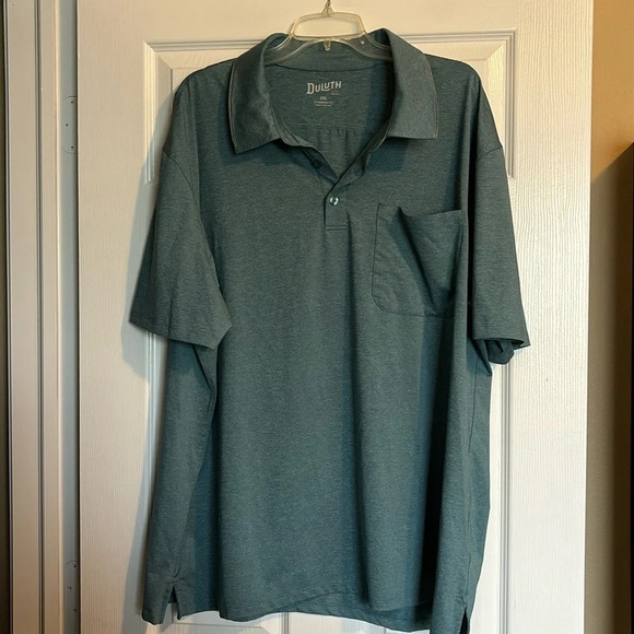 Duluth Trading Co men’s blue short sleeve polo shirt size 2XL - Picture 1 of 9